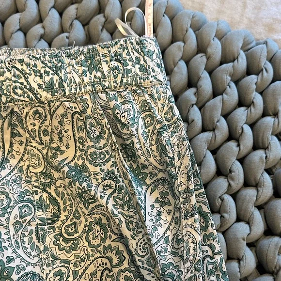 Vanessa Bruno Green Paisley Wide-Leg Pants - Picture 4 of 5